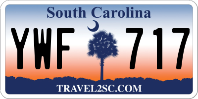 SC license plate YWF717