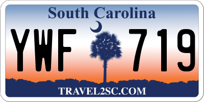 SC license plate YWF719