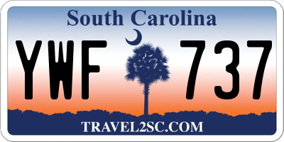 SC license plate YWF737