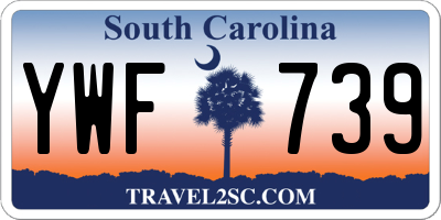 SC license plate YWF739