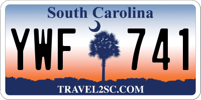 SC license plate YWF741