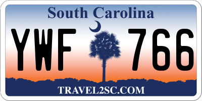 SC license plate YWF766
