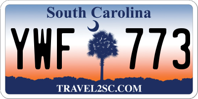 SC license plate YWF773