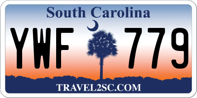 SC license plate YWF779