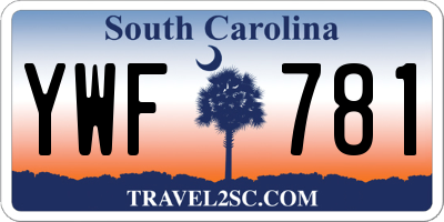SC license plate YWF781