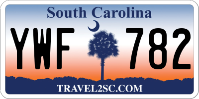 SC license plate YWF782