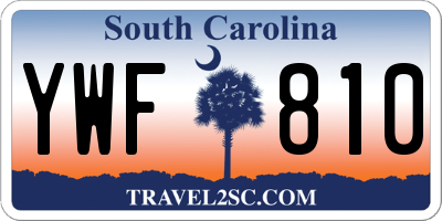 SC license plate YWF810