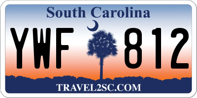 SC license plate YWF812