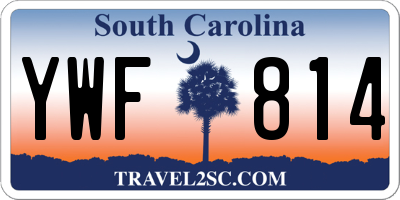 SC license plate YWF814