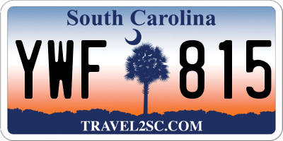 SC license plate YWF815