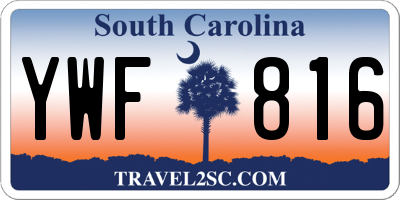SC license plate YWF816