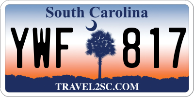 SC license plate YWF817