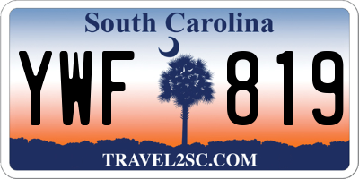SC license plate YWF819