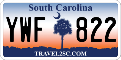 SC license plate YWF822