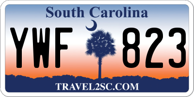 SC license plate YWF823