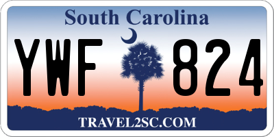 SC license plate YWF824