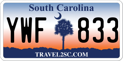 SC license plate YWF833