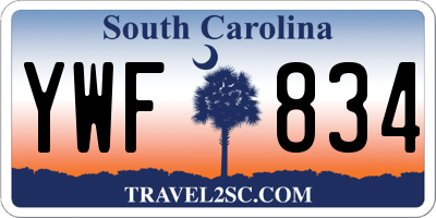 SC license plate YWF834