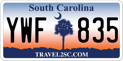 SC license plate YWF835