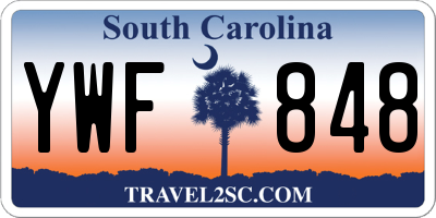 SC license plate YWF848
