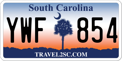 SC license plate YWF854