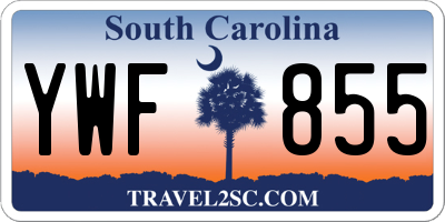 SC license plate YWF855