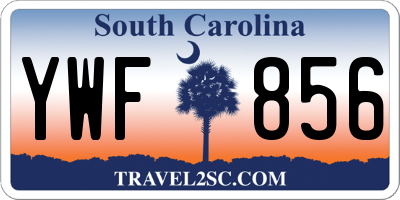 SC license plate YWF856
