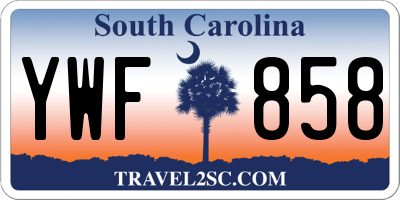 SC license plate YWF858