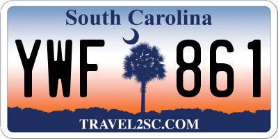 SC license plate YWF861