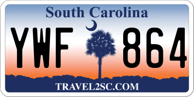 SC license plate YWF864