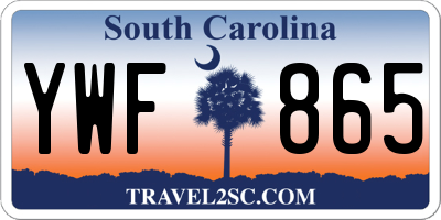 SC license plate YWF865