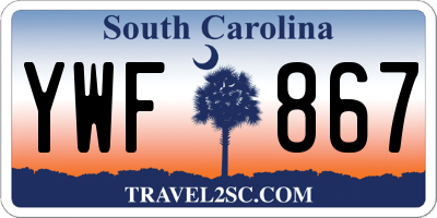 SC license plate YWF867