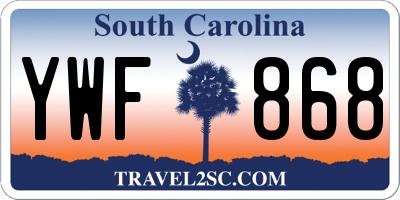 SC license plate YWF868
