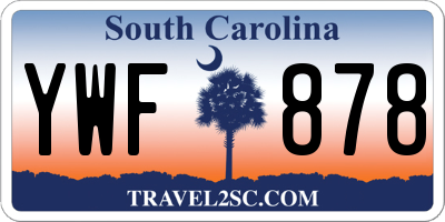 SC license plate YWF878