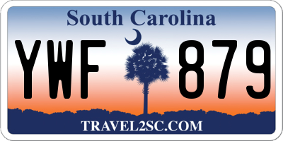SC license plate YWF879