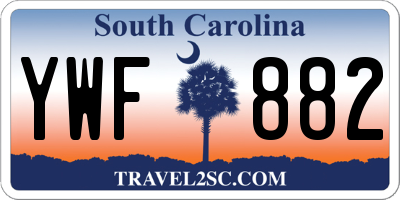 SC license plate YWF882