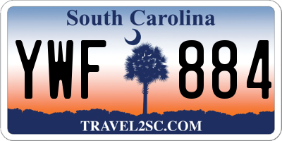 SC license plate YWF884