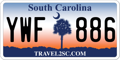 SC license plate YWF886