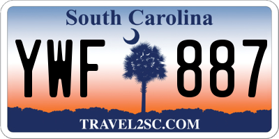 SC license plate YWF887