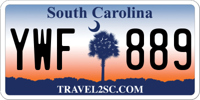 SC license plate YWF889