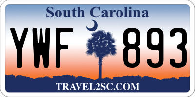 SC license plate YWF893
