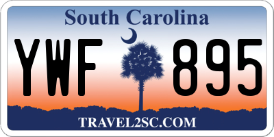 SC license plate YWF895