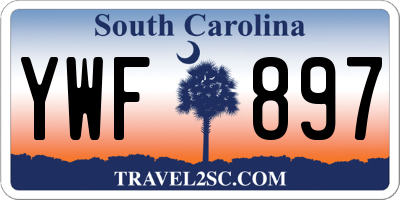 SC license plate YWF897