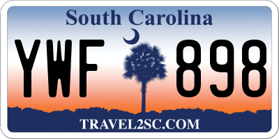 SC license plate YWF898