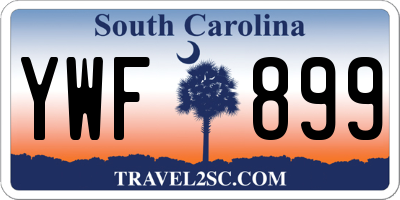 SC license plate YWF899