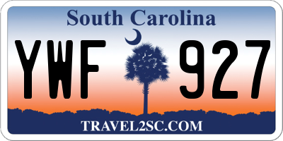SC license plate YWF927
