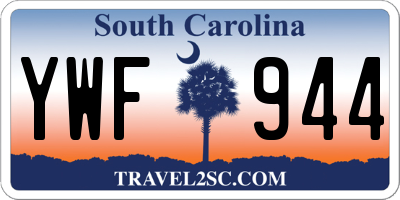 SC license plate YWF944