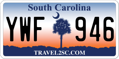SC license plate YWF946