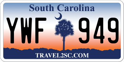 SC license plate YWF949