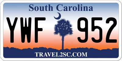 SC license plate YWF952